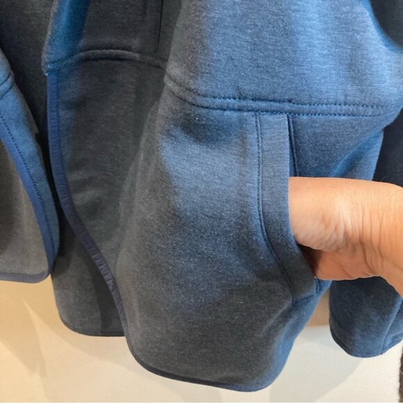 THE NORTH FACE Sz S  High Low Rounded Hem Open Front Pockets Jersey Knit Jacket - Picture 3 of 8